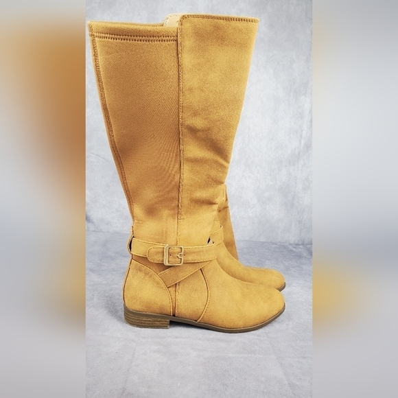 Dr. Scholl's Shoes Womens Rate Tan Faux Leather Knee-High Boots Shoes Size 7M - Picture 2 of 12